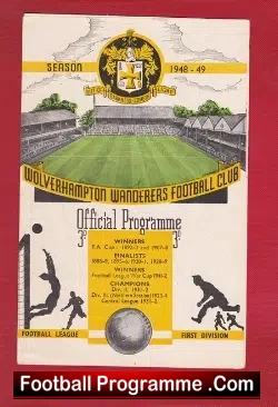 Wolves Wolverhampton v Birmingham City 1948 - football programme