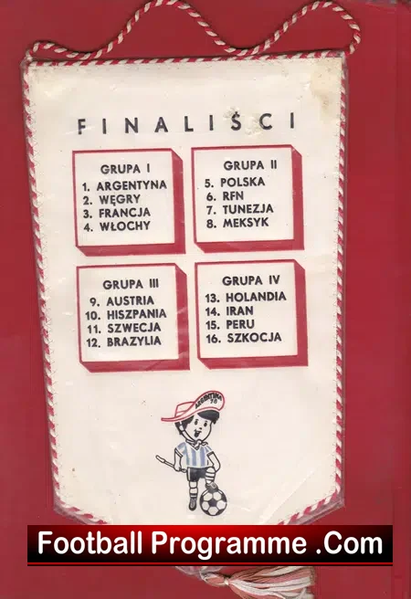 World Cup Argentina Football Pennant 1978 + Scotland