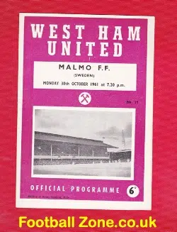 West Ham United v Malmo 1961 – Sweden