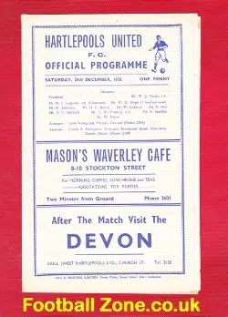 Hartlepool United v Stockport County 1955