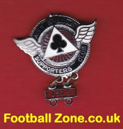Belle Vue Aces Supporters Speedway Badge + year bar 1975