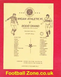 Wigan Athletic v Bodo Grand 1982 – Bobby Charlton Played