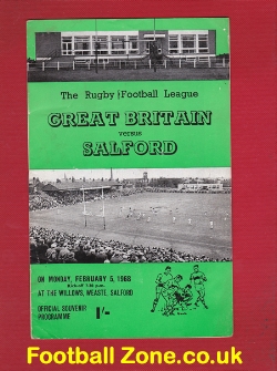 Great Britain v Salford 1968 – At The Willows