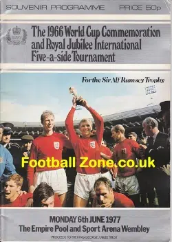 World Cup 1966 FIVE a Side Tournament Wembley 1977