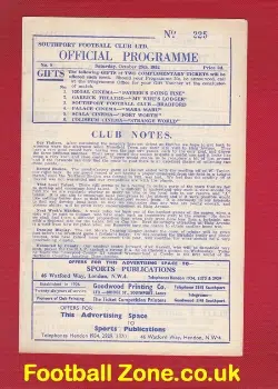 Southport v Mansfield Town 1952