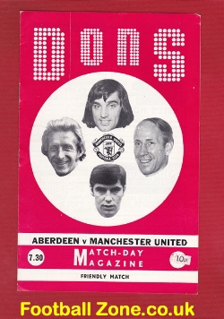 Aberdeen v Manchester United 1972 – Friendly Match Scotland
