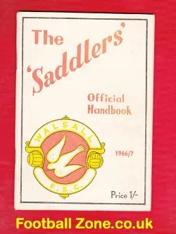Walsall Football Club Official Handbook 1966 - 1967
