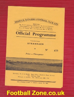 Berwick Rangers v Stranraer 1966