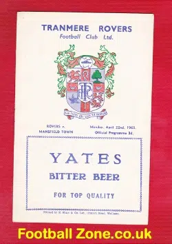 Tranmere Rovers v Mansfield Town 1963