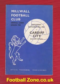 Millwall v Cardiff City 1966