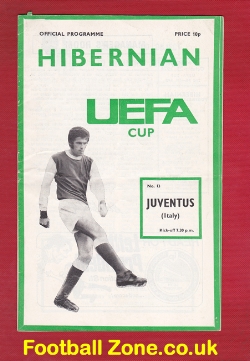 Hibernian Hibs v Juventus 1974 – UEFA Cup