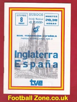 Spain v England 1992 - Espana