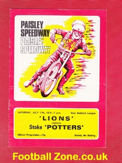 Paisley Speedway v Stoke 1976