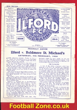 Ilford v Boldmere St Michaels 1956 –  Friendly Match