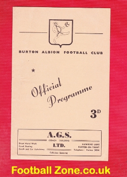 Burton Albion v Rugby Town 1959