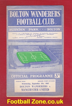 Bolton Wanderers v Manchester United 1962