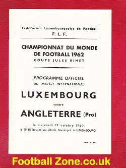 Luxembourg v England 1960 + Greaves + Charlton