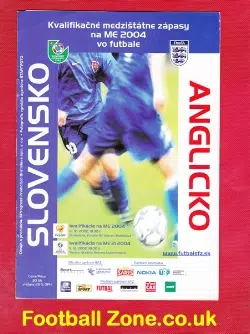 Slovakia v England 2002