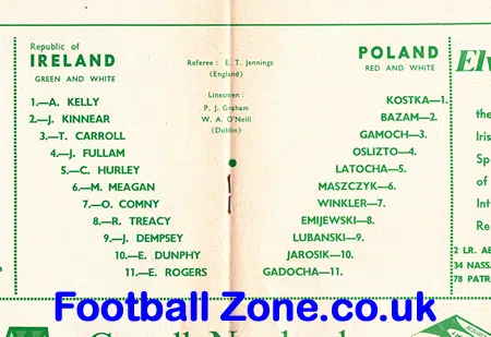 Ireland v Poland 1968 – Dublin