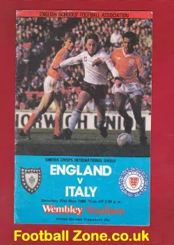 England v Italy 1986 - Wembley Schoolboys