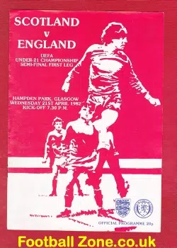 Scotland v England 1982 - Under 21 SF at Hampden Glasgow