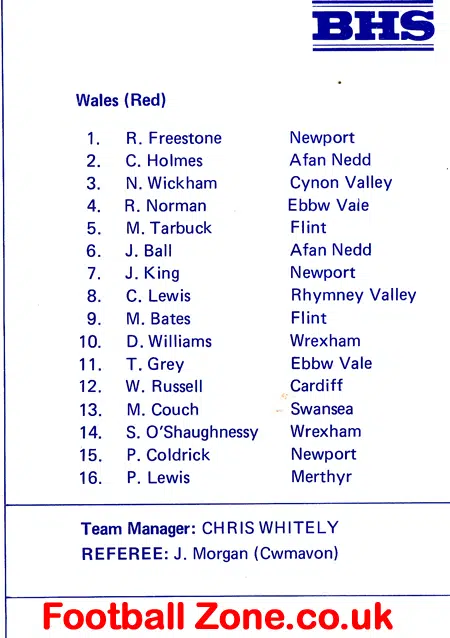 Wales v England 1983 – Schoolboys at Newport