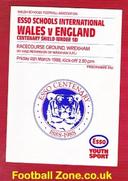 Wales v England 1988 - Schoolboys at Wrexham