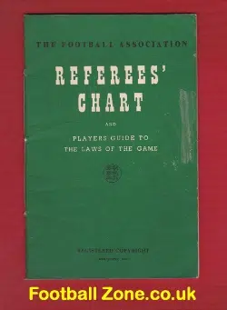 Referees Football Chart Book Rules Of The Game 1949