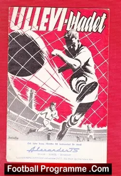 Argryte IS v Helsingfors 1959 - Sweden - football programme