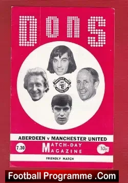 Aberdeen v Manchester United 1972 – Friendly Match Scotland