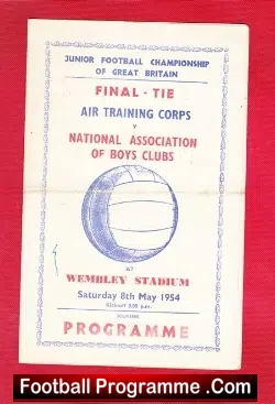 Air Training Corps v Boys Clubs – Junior Final 1954