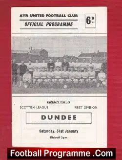Ayr United v Dundee 1970