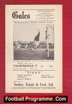 Barnstaple Town v Trowbridge Town 1960