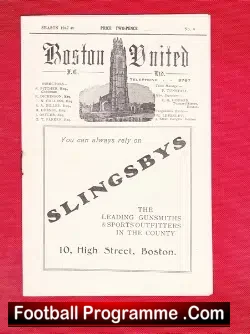 Boston United v Gedling 1947