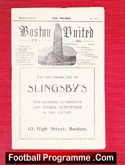 Boston United v Ransome Marles 1947
