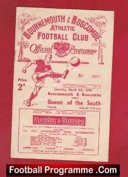 Bournemouth v Queen Of The South 1948