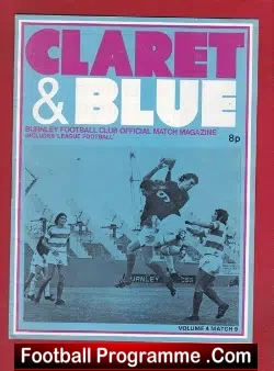 Burnley v Manchester United 1973 - football programme