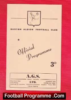 Burton Albion v Rugby Town 1959