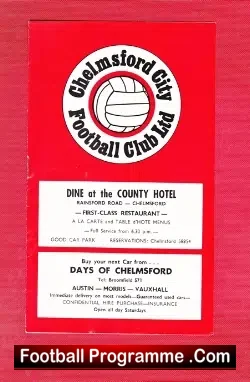 Chelmsford City v Crawley Town 1970 – FA Cup Replay