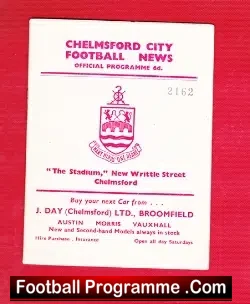 Chelmsford City v Gillingham 1962