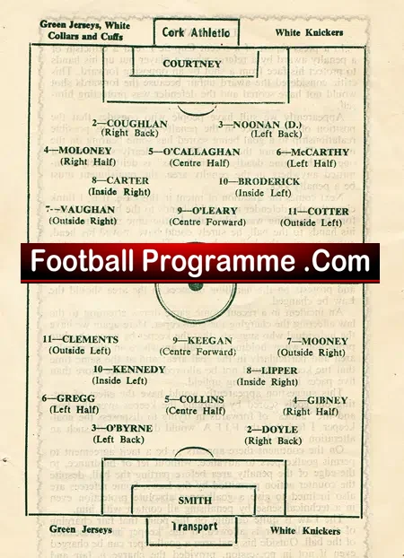 Cork Athletic v Transport 1953 – Ireland