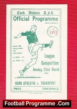 Cork Athletic v Transport 1953 – Ireland
