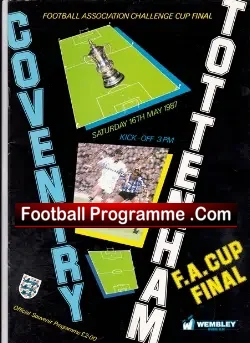 Coventry City v Tottenham 1987 – FA Cup Final Wembley
