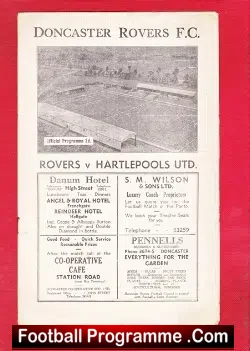 Doncaster Rovers v Hartlepools United 1946