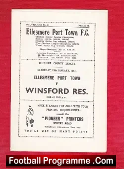 Ellesmere Port v Winsford 1961
