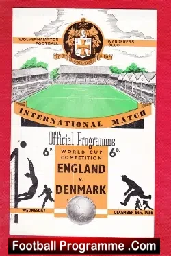 England v Denmark 1956 – Duncan Edwards + Busby Babes