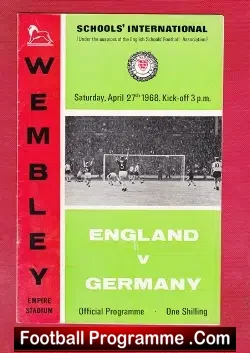 England v Germany 1968 – Schoolboys at Wembley