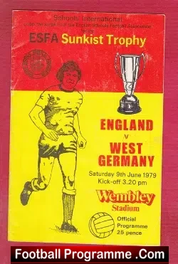 England v Germany 1979 – Wembley Schoolboys