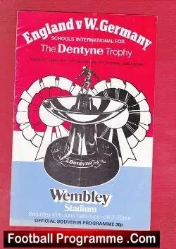 England v Germany 1981 – Wembley Schoolboys