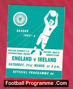 England v Ireland 1964 – Schoolboys Match at Reading